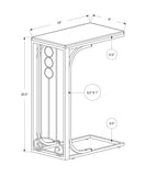 16" X 9" X 24.5" Cherrywhite Mdf Top And Metal Base Accent Table
