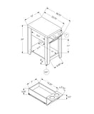 23" Taupe End Table With Shelf