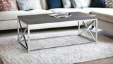 18.5" X 10.25" X 24.75" White Finish And Tempered Glass Accent Table