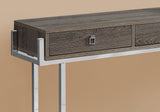 48" Taupe And Silver Console Table