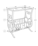 19" Clear And White Glass Trestle Console Table With Storage