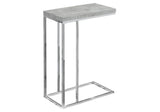 18.25" X 10.25" X 25.25" Grey Particle Board Metal Accent Table