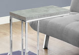 18.25" X 10.25" X 25.25" Grey Particle Board Metal Accent Table