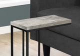 18.25" X 10.25" X 25.25" Greyblack Particle Board Metal Accent Table