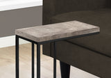 18.25" X 10.25" X 25.25" Taupeblack Particle Board Metal Accent Table