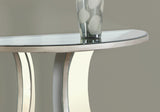 33" Silver Mirrored End Table