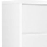 48" White Wood Adjustable Bookcase