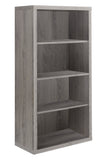48" Dark Taupe Wood Bookcase