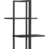 60" Black Metal Etagere Bookcase