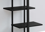 60" Black Metal Etagere Bookcase