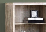 48" Taupe Wood Bookcase