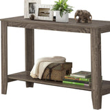 44" Taupe Console Table With Storage