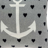 20" X 7" X 20" Transitional Gray Solid Pillow Cover With Poly Insert