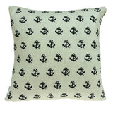 20" X 7" X 20" Nautical Blue Pillow Cover With Poly Insert