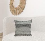 20" X 7" X 20" Stunning Transitional Gray Accent Pillow Cover With Poly Insert