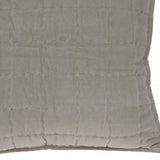20" X 7" X 20" Transitional Sea Foam Solid Quilted Pillow Cover With Poly Insert