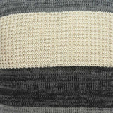 20" X 7" X 20" Transitional Gray Solid Quilted Pillow Cover With Poly Insert