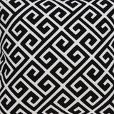 20" X 7" X 20" Transitional Black And White Pillow Cover With Poly Insert