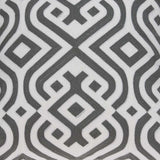 20" X 7" X 20" Traditional Gray And White Cotton Pillow Cover With Poly Insert