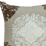 20" X 7" X 20" Decorative Transitional Beige Pillow Cover With Poly Insert