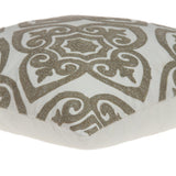 20" X 7" X 20" Bling Ivory Pillow Cover With Poly Insert