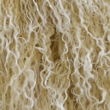 20" Gold Genuine Tibetan Lamb Fur Pillow With Microsuede Backing