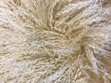 20" Navy Blue Genuine Tibetan Lamb Fur Pillow With Microsuede Backing