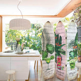 47 X 1 X 71 Multicolor Wood Surfboard Screen