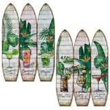 47 X 1 X 71 Multicolor Wood Surfboard Screen