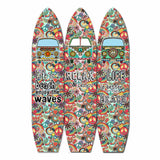 47 X 1 X 71 Multicolor Vintage Wood Surfboard Screen