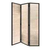 41 X 1.5 X 67 Natural Brown Wood And Metal Screen