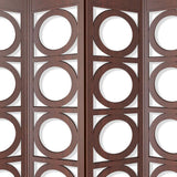 84" X 2" X 84" Brown 4 Panel Wood Screen