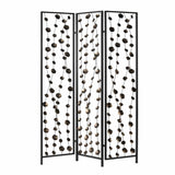 48 X 1 X 71 Gray And Bronze Metal Falling Blooms Screen