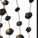 48 X 1 X 71 Gray And Bronze Metal Falling Blooms Screen