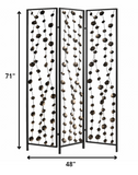 48 X 1 X 71 Gray And Bronze Metal Falling Blooms Screen