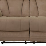Two Piece Indoor Brown Microsuede Five Person Seating Set