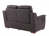67" Brown Faux Leather Manual Reclining Love Seat