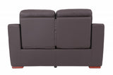 67" Brown Faux Leather Manual Reclining Love Seat
