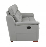 67" Brown Faux Leather Manual Reclining Love Seat