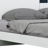 Solid Wood King White Bed