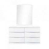 Four Piece White High Gloss King Bedroom Set