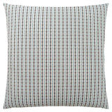 18" X 18" Blue and Gray Polyester Striped Zippered Pillow