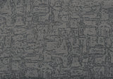 18" X 18" Gray Velvet Polyester Mosaic Zippered Pillow