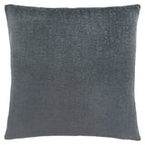 18" X 18" Dark Gray Velvet Polyester Mosaic Zippered Pillow