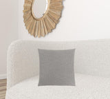 18" X 18" Light Gray Polyester Interlocking Zippered Pillow