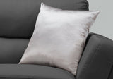 18" X 18" Silver Polyester Zippered Pillow