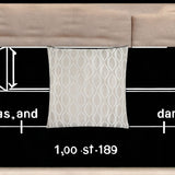 18" X 18" Taupe Polyester Ogee Zippered Pillow