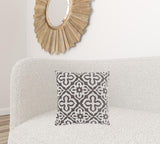 Set Of Two 18" X 18" Taupe Polyester Geometric Zippered Pillow