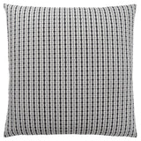 Set Of Two 18" X 18" Black Gray and White Polyester Striped Zippered Pillow