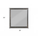 24" Gray Two Drawers Nightstand